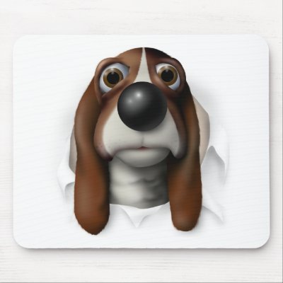 Basset Hound Busting Out by cartoondogs
