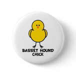 Basset Hound Chick Pin