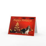 Basset Hound Christmas Card Stars