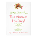 Basset Hound Christmas Invitation