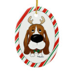 Basset Hound Christmas Ornament