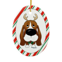 Basset Hound Christmas Ornament