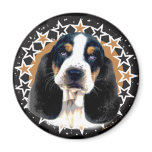 Basset Hound Circle of Stars Magnet