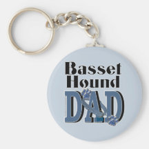 Basset Hound DAD Key Chains