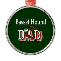 Basset Hound Dad Christmas Ornaments