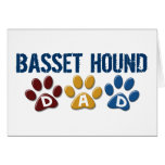 BASSET HOUND DAD Paw Print Cards