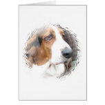Basset Hound Dog Greeting Card