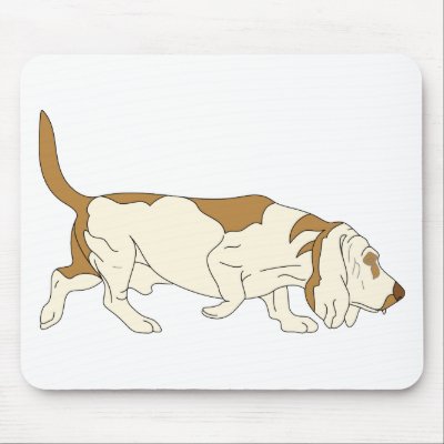 Basset Hound Dog Mousepads by intriguingdesigns