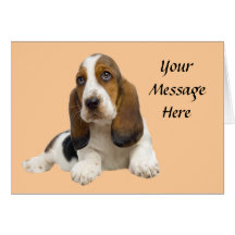 Basset Hound Fabulous Face Greeting Card