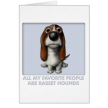 Basset Hound Favourite Greeting Card
