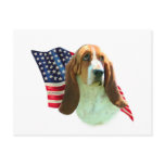 Basset Hound Flag Post Card
