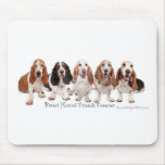 Basset Hound Friends Forever mousepads