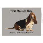 Basset Hound Fun Loving Greeting Card