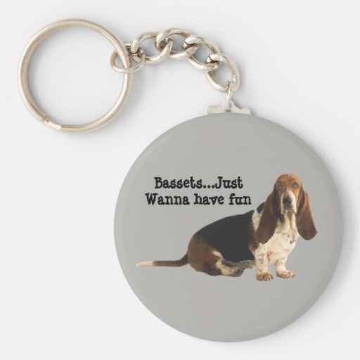 Basset Hound Fun Loving Keychain