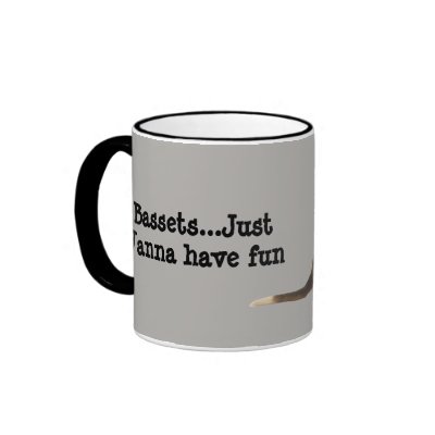 Basset Hound Fun Loving Mug by normagolden