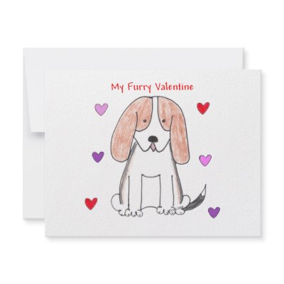 Basset Hound Furry Valentine Personalized Invitation by giftsjustforuholiday