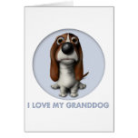 Basset Hound Granddog Greeting Card