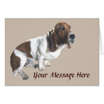 Basset Hound Greeting Card