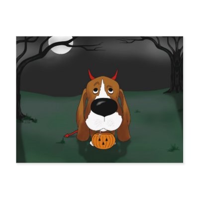 Basset Hound Halloween by NothinButtDogs