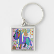 Basset Hound Keychains