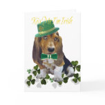 Basset Hound Kiss Me I'm Irish cards