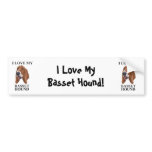 Basset Hound love bumper stickers