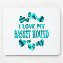 BASSET HOUND Love Mouse Pads