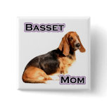 Basset Hound Mum 4 - Button