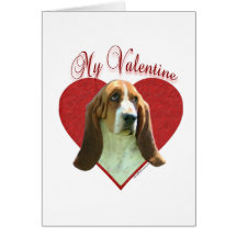 Basset Hound My Valentine Card