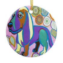 Basset Hound Christmas Tree Ornaments