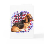 Basset Hound Patriot Card