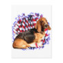 Basset Hound Patriot Post Card