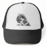BASSET HOUND: PENCIL REALISM ART TRUCKER HATS