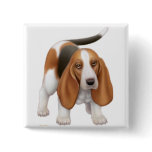 Basset Hound Pin buttons