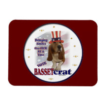 Basset Hound Political Humour Rectangle Magnets