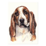 Basset Hound Portrait ACEO Art Trading Cards Business Card Template