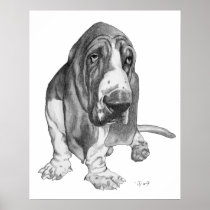 Basset Hound Print