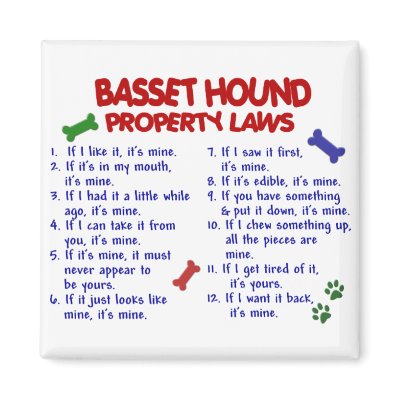 BASSET HOUND Property Laws 2 by poochloverstuff