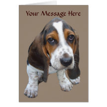 Basset Hound Puppy Greeting Card