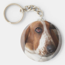 Basset Hound Puppy Keychain