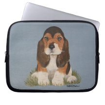 Basset Hound puppy Laptop Sleeve 10 inch