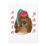 Basset Hound Santa Paws Post Card