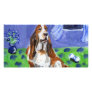 Basset Hound senses smiling moon Picture Card