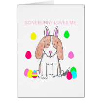 Basset Hound Somebunny Loves Me cards