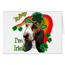 Basset Hound St. Patricks Day Card
