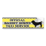 Basset Hound Taxi Service Bumper Sticker bumper stickers