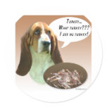 Basset Hound Turkey Round Stickers
