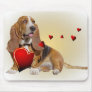 Basset Hound Valentine Mousepad