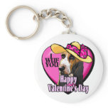 Basset Hound Valentines Day Gifts Key Chain