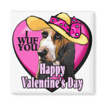Basset Hound Valentines Day Gifts Refrigerator Magnet